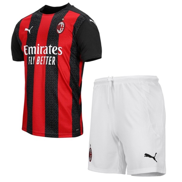 Camiseta AC Milan Primera Equipación Niños 2020-2021 Rojo